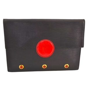 Louis Vuitton LV Black Épi Hublot Clutch Bag with COA  EUC